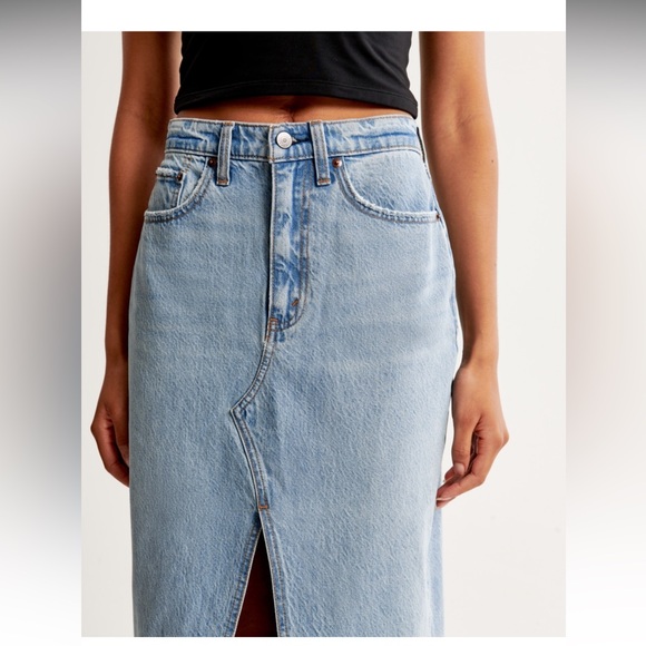Abercrombie denim midi skirt - Picture 4 of 6
